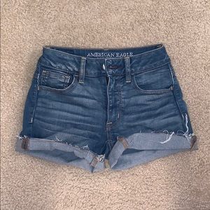American eagle 00 hi rise shortie Jean shorts